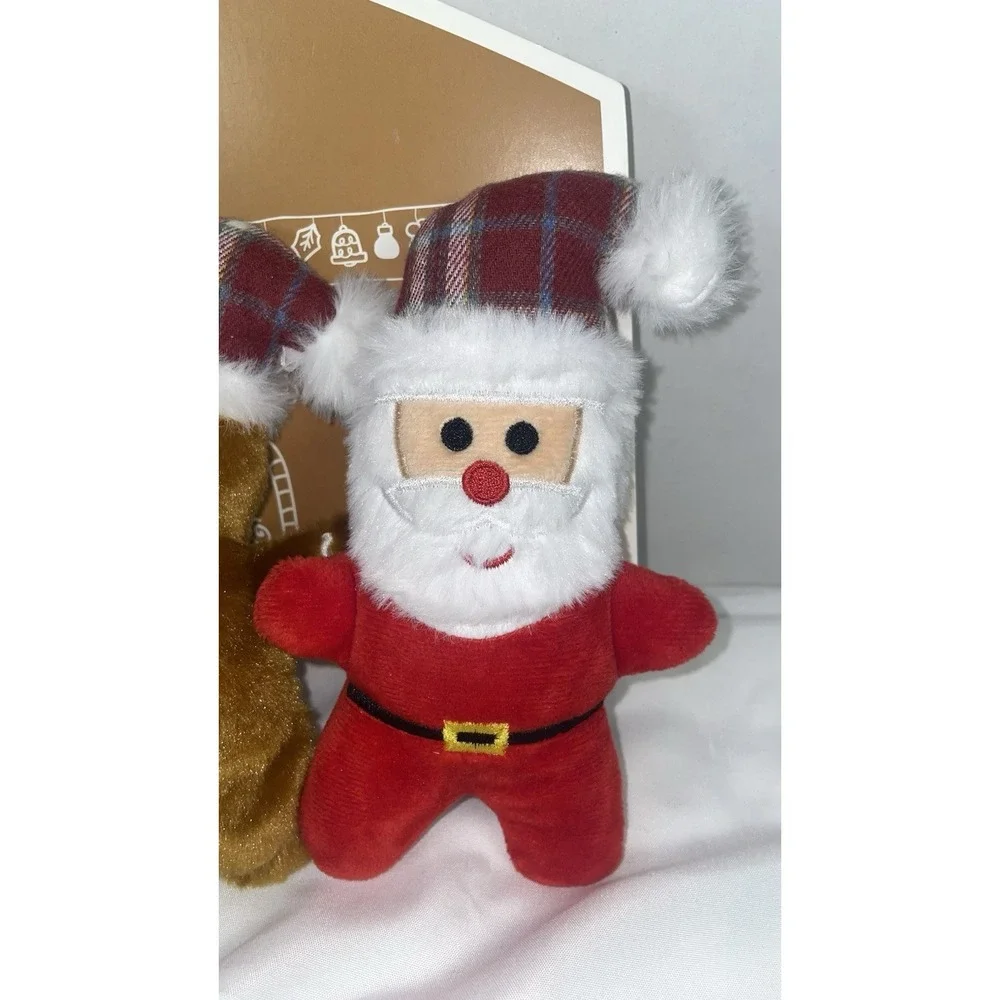 Funshine Pet Classic Holiday Dog Toy Set Snowman Gingerbread Santa 3 Pack NEW